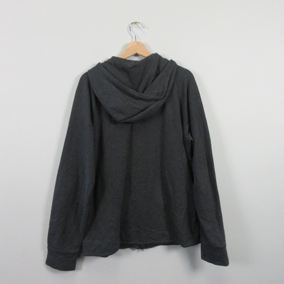 Lululemon Men Charcoal Gray Full Zip Hoodie Athleisure Activewear Size L Lounge - Picture 6 of 9